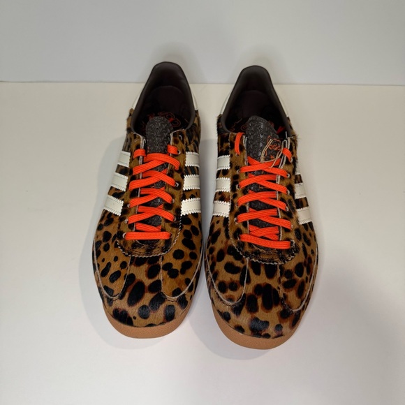 Leopard Print Women’s Sneakers with Orange Accents - Picture 10 of 14